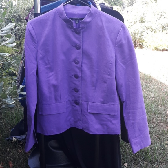 Chadwicks Button-down Blazer Purple size 12 - Picture 2 of 4